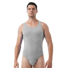 Load image into Gallery viewer, Men Bodysuits One-piece Shapers Men's Snap Button Crotch Jumpsuits Leotard Slim Corrective Body Building Men Singlet Underwear