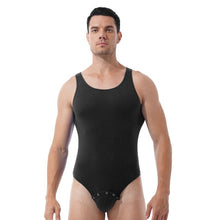 Load image into Gallery viewer, Men Bodysuits One-piece Shapers Men's Snap Button Crotch Jumpsuits Leotard Slim Corrective Body Building Men Singlet Underwear