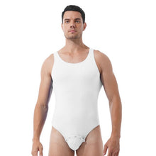 Load image into Gallery viewer, Men Bodysuits One-piece Shapers Men's Snap Button Crotch Jumpsuits Leotard Slim Corrective Body Building Men Singlet Underwear