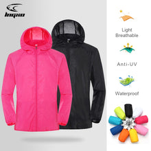 Load image into Gallery viewer, Men Women Hiking Jacket Waterproof Quick Dry Camping Hunting Clothes Sun-Protective Outdoor Sports Coats Anti UV Windbreaker
