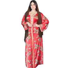 Load image into Gallery viewer, Middle East Abaya Ladies Print Robe Muslim Moroccan  Fashion Elegant  Evening Dress Ramadan Prayer Robe Without Headscarf
