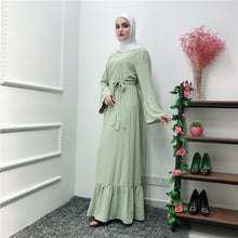 Load image into Gallery viewer, Middle East Islam Dubai Muslim Ladies Beaded Dress With Lace-up British Style Pendulum Type Temperament Dress Fashion Robe