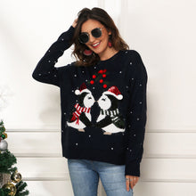 Load image into Gallery viewer, NEW Cute Penguin Pattern Sweaters For Women Fashion  Christmas Sweater Fringed Ball Furry Sweater Sueters De Mujer Moda
