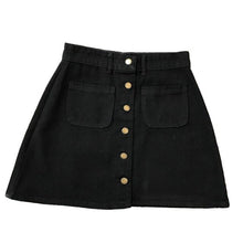 Load image into Gallery viewer, New 2021 Spring Summer TRF Womens ALine Jeans Short Denim Mini Skirt Button Off Double Pockets Harajuku Sexy Y2K Falda Skirts