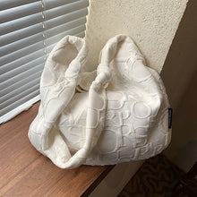 Load image into Gallery viewer, New Letters Female Big Totes High Quality Ladies Bucket Shoulder Soft Vintage Crossbody Bags 2022 Winter Fashion School Bookbags