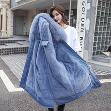 Load image into Gallery viewer, New Women Long Coat Autumn Winter Warm Velvet Thicken Faux Fur Coats Parka Female Solid Big Pocket Jacket Outwear