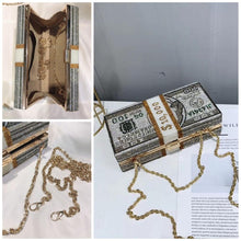 Load image into Gallery viewer, New crystal Money USD bags Dollar Design Luxury Diamond Evening Bags Party Purse Clutch Bags Wedding Dinner Purses and Handbags