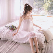 Load image into Gallery viewer, Night Dress Lingerie Sexy Women'S Nightwear Sex  Summer New Sweet And Cute Sexy Princess Style Thin Mesh Sling Pajamas Home Wear