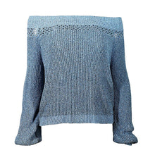 Load image into Gallery viewer, Off Shoulder Sweater Knitwear Korean Fashion Lantern Sleeve Women Sweaters And Pullovers Sexy Winter Knitted Jumpers