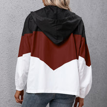 Load image into Gallery viewer, Oversized Jackets Coat Women 2021 Autumn Chic Hooded Coat Patchwork Lightweight Waterproof Raincoat Outdoor Windbreaker Female