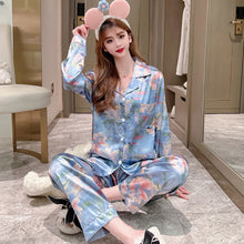 Load image into Gallery viewer, Pajama Set Women Silk Sleepwear Set Sleep Tops Satin Pajamas Two Piece Set Summer Pj Sets for Women Lounge Sets Lingere