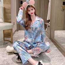 Load image into Gallery viewer, Pajama Set Women Silk Sleepwear Set Sleep Tops Satin Pajamas Two Piece Set Summer Pj Sets for Women Lounge Sets Lingere
