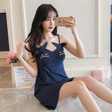 Load image into Gallery viewer, Pajamas For Women With Chest Pad Suspender Sexy Cute Women'S Plus Size Dresses Summer Casual Satin Home Dress Pant Suits