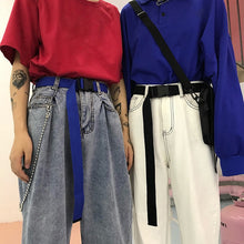 Load image into Gallery viewer, Plastic Buckle Canvas Long Belt for Women Black Red White Female Waist Belt Strap Girls Jeans Pants Waistband Ceinture Femme