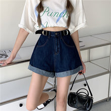 Load image into Gallery viewer, Retro Denim Sexy Casual Shorts High Waist Short Feminino Plus Size Korean Fashion Jeans Wide Leg Women's Clothing Denim Shorts