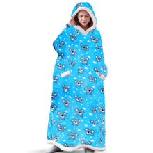 Load image into Gallery viewer, 2022 Super Long Flannel Blanket with Sleeves Winter Hoodies Sweatshirt Women Men Pullover Fleece Giant TV Blanket Oversized New