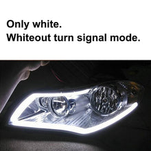 Load image into Gallery viewer, 1pair Bright Flexible DRL LED Strip Turn Signal White Yellow Sequential LED Daytime Running Lights for Cars Headlight