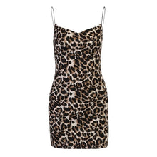Load image into Gallery viewer, Sexy Costumes Pajamas For Women Summer Leopard Print Sexy Sling Dress Hot Girl Fashion Sexy Woman Night Dress Home Wear