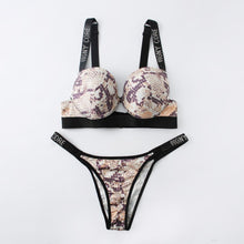 Load image into Gallery viewer, Sexy For Women Bralette Printed Leopard Female Underwear Cutout Plus Size Lingerie Seamless Intimates Push Up Bra And Panty Set