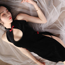 Load image into Gallery viewer, Sexy High Split Bandage Mini Dress Qipao Sexy Lingerie Cheongsam Uniform Women Chinese Traditional Party Dress NightclubCostumes