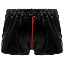 Load image into Gallery viewer, Sexy Men Boxer Mens Wetlook Leather Underwear Underpants Zipper Crotch Penis Pouch PU Boxers Home Soft Boxershorts Male Panties