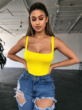 Load image into Gallery viewer, Sexy Neon Green Bodysuit Romper Women Body Black Red Backless Bodysuits Summer Rompers Womens Bodysuit Sleeveless 2020