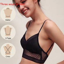 Load image into Gallery viewer, Sexy Seamless Bras For Women Plus Size Underwear Thin Lace Mesh U Backless Bralette Top Comfort Wireless Invisible Bra Lingerie