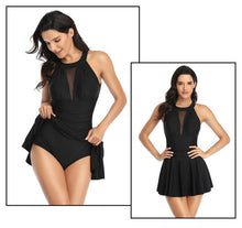 Load image into Gallery viewer, Sexy Skirt One Piece Swimsuit Women Print Swimwear Push Up Monokini Pad Bathing Suits Mesh Trikini Brazilian Style Mujer 2XL