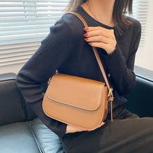 Load image into Gallery viewer, Simple Solid Color PU Leather Armpit Baguette Crossbody Bag for Women 2021 Shoulder Handbags and Purses Female Travel Designer