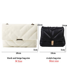 Load image into Gallery viewer, Solid Color PU Leather Crossbody Bags 2020 Designer Chains Women Shoulde Bags Luxury White Lady Messenger Bag Purse Bolso Mujer