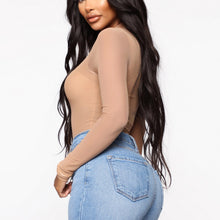 Load image into Gallery viewer, Spring Rompers See-through Long Sleeve Solid Sexy Sheath Skinny Romper Bodysuit Women Jumpsuits Body Top Casual Lady Streetwear