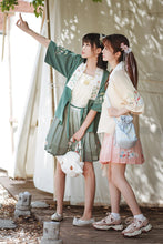 Load image into Gallery viewer, Summer Clothing Origional Women 's Hanfu Dress Daily Short Sleeve Hanfu Embroidered Female Chinese -style Element Skirt Women