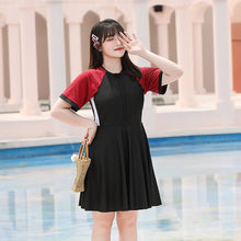 Load image into Gallery viewer, Summer One Piece Swimwear Plus Size Ladies Swimming with Trunks Shorts Women Monokini Sports Swimsuits Big Breasts Swimdress 9XL