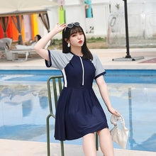 Load image into Gallery viewer, Summer One Piece Swimwear Plus Size Ladies Swimming with Trunks Shorts Women Monokini Sports Swimsuits Big Breasts Swimdress 9XL