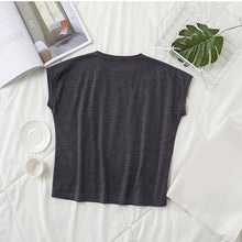 Load image into Gallery viewer, Summer T shirt Women Casual Solid O-Neck Tees Tops Short Sleeve T-shirt Harajuku Female Tshirt