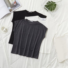 Load image into Gallery viewer, Summer T shirt Women Casual Solid O-Neck Tees Tops Short Sleeve T-shirt Harajuku Female Tshirt