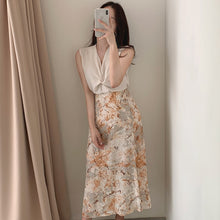 Load image into Gallery viewer, V-neck Twisted Sleeveless Shirt Simple Korean Chic Office Lady Solid Women Tops Elegant Temperament All Match Summer Blusas Moda