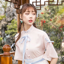 Load image into Gallery viewer, White China Han Element Clothing Blue Traditional Chinese Clothes Women Costume Hanfu Improved Pink Female Dynastie Tang Skirt