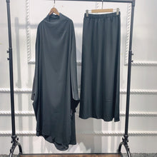 Load image into Gallery viewer, Women Abaya Ramadan 2 Piece Skirt Suits Jilbab Prayer Garment Dress Khimar Hijab Robe Islam Abayat Muslim Sets Islamic Clothing