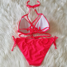 Load image into Gallery viewer, Women Bikini Swimsuit 2020 Halter Sexy Cut Korea Swimwear Solid 2 Pieces Summer Bikini Beach Wear Girls Bathing Suits Mujer