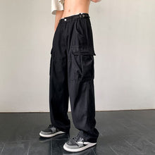 Load image into Gallery viewer, Women Casual Joggers Baggy Trousers Y2K Wide Leg Sweatpants Streetwear Cargo Pants Tech Pants Vintage Solid Low Waist Drawstring