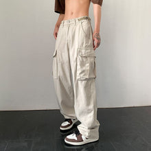 Load image into Gallery viewer, Women Casual Joggers Baggy Trousers Y2K Wide Leg Sweatpants Streetwear Cargo Pants Tech Pants Vintage Solid Low Waist Drawstring
