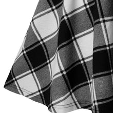 Load image into Gallery viewer, Women Flared Casual Midi Skirt Summer Plus Size High Waist  Lace-up Plaid Skirts School Girls Knee Length Bottoms Pleated Skirt