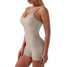 Load image into Gallery viewer, Women Jumpsuit Spaghetti Straps Vest Shorts Compression Breathable Elastic Bodysuits Workout Fitness Sportswear Bodycon Rompers