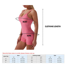 Load image into Gallery viewer, Women Jumpsuit Spaghetti Straps Vest Shorts Compression Breathable Elastic Bodysuits Workout Fitness Sportswear Bodycon Rompers