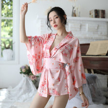 Load image into Gallery viewer, Women Lady Sexy Dress Tunic Yukata Japanese Style Cherry Blossom Kimono Uniform Temptation