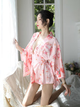Load image into Gallery viewer, Women Lady Sexy Dress Tunic Yukata Japanese Style Cherry Blossom Kimono Uniform Temptation