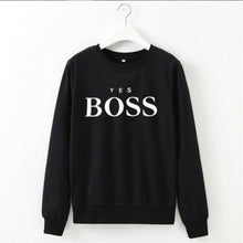 Load image into Gallery viewer, Women Long Sleeve O Neck Hoodie Boss Letter Print Sweatshirt Autumn Pullovers Sweatshirts