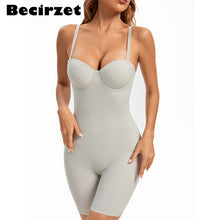Load image into Gallery viewer, Women Sexy Underwire Rompers Black Shapewear Bodysuit Sexy Casual Body Shapers Stretch Bodys Nude Jumpsuit Bodies Lingerie