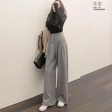 Load image into Gallery viewer, Women pants 2021 Retro Solid Color Wild Straight Wide Leg Pants Female Spring New Korean Fashion High Waist Casual Long Pants